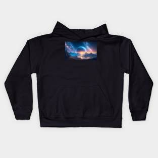 Beautiful another universe landscape Kids Hoodie